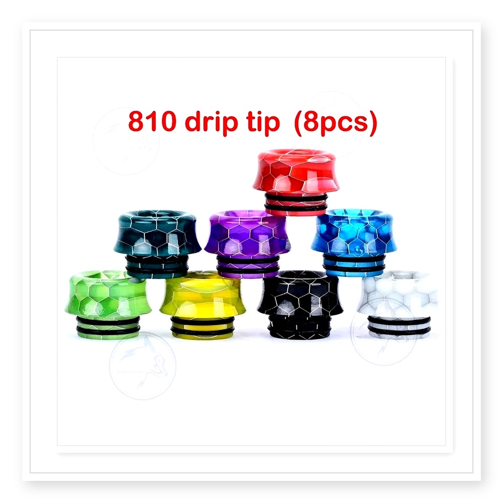 Wolfcool 810 Drip Tip Set – 8  - огляд і ціна Drip Tip Resin